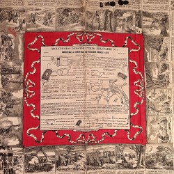 MOUCHOIR D'INSTRUCTION MILITAIRE N° 1 DEMONTAGE & REMONTAGE DU REVOLVER 1873 REGIMENTE DU 50 INFANTERIE DE LIGNE